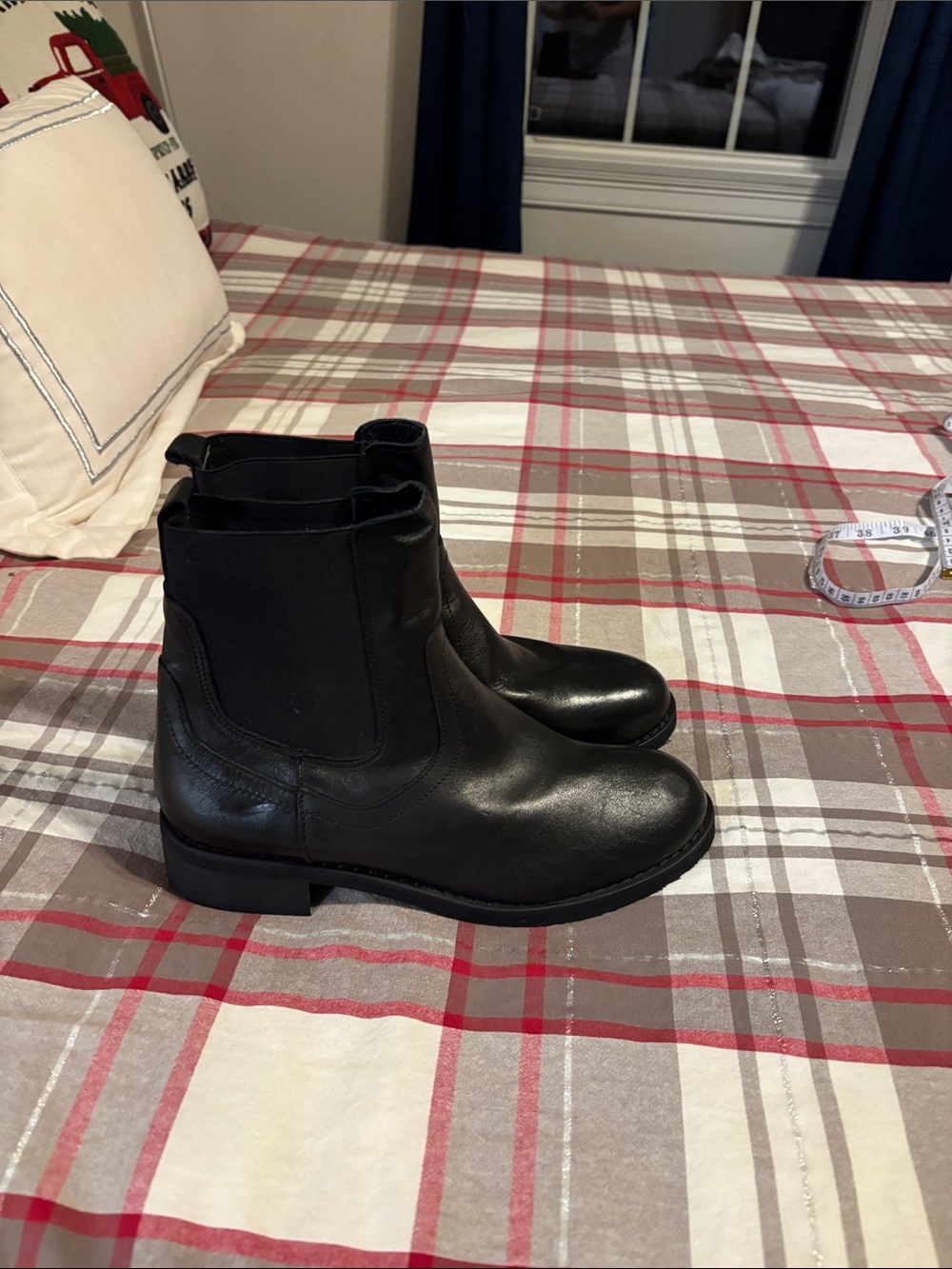 Women's Black Leather Chelsea Ankle Boot Made In Italy 🇮🇹